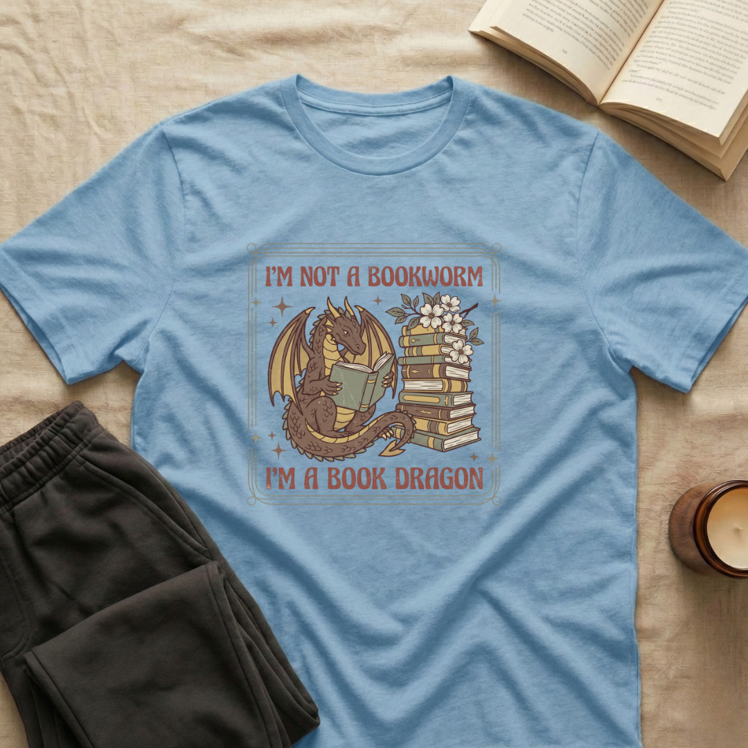 I'm Not A Bookworm Dragon T-Shirt