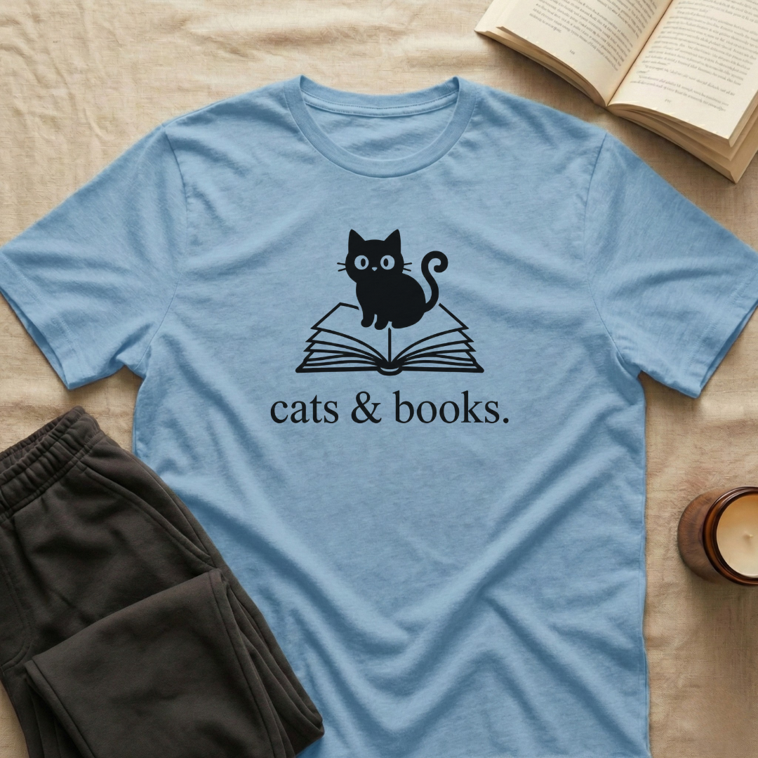 Cats And Books T-Shirt