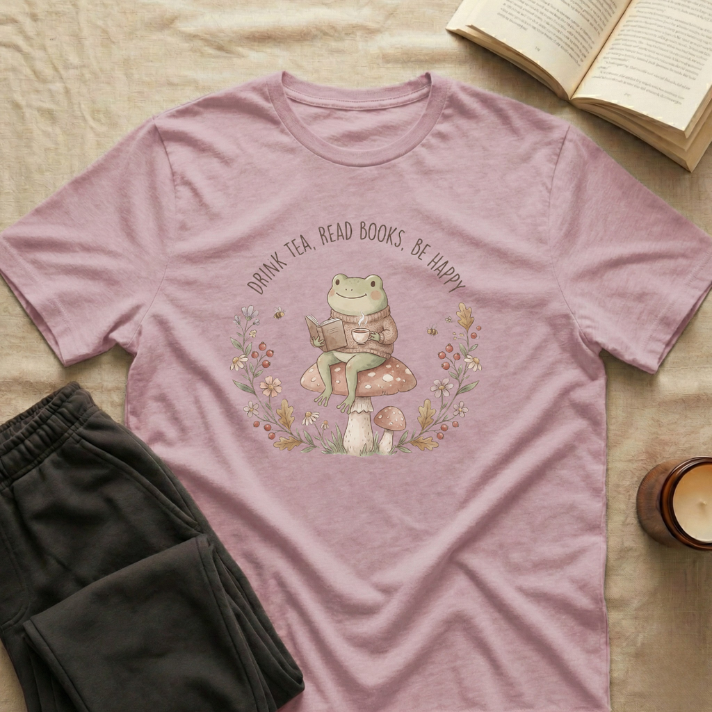 Drink Tea Read Books Be Happy T-Shirt