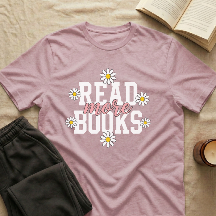 Read More Books T-Shirt in Light Pink
