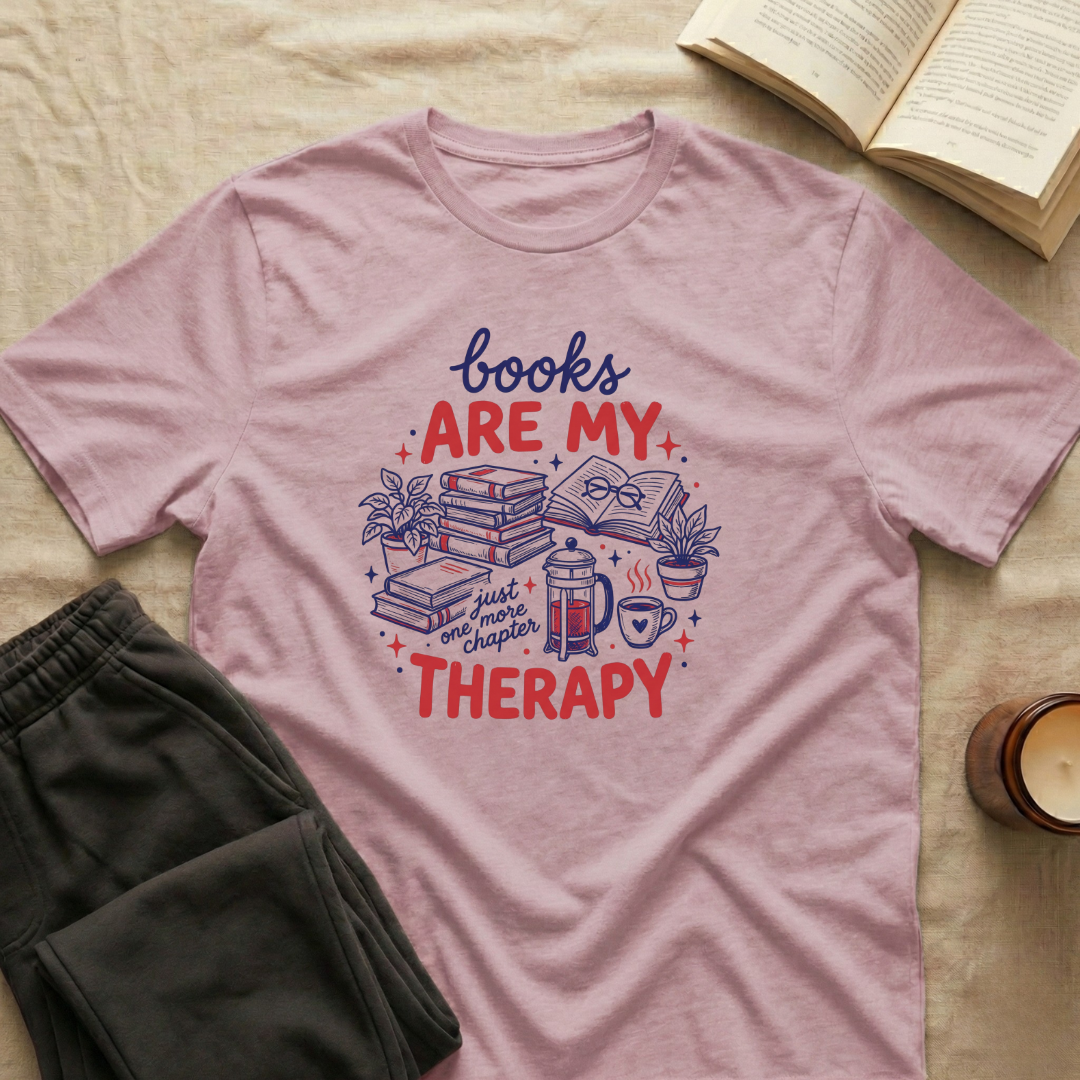 Books Are My Therapy T-Shirt