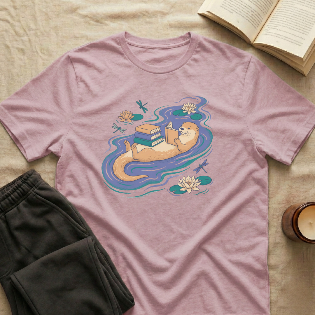 Otter Reading T-Shirt