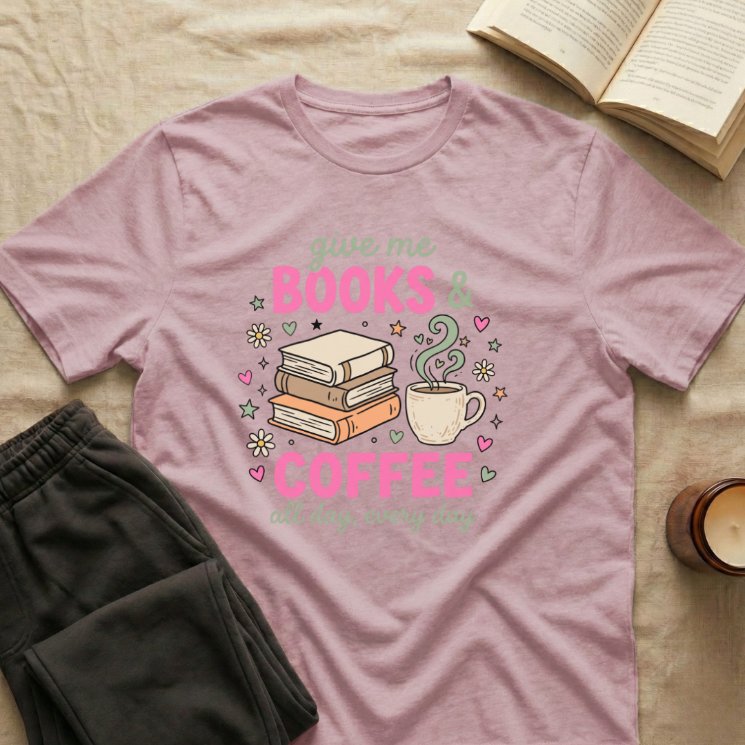 Give Me Books & Coffee T-Shirt