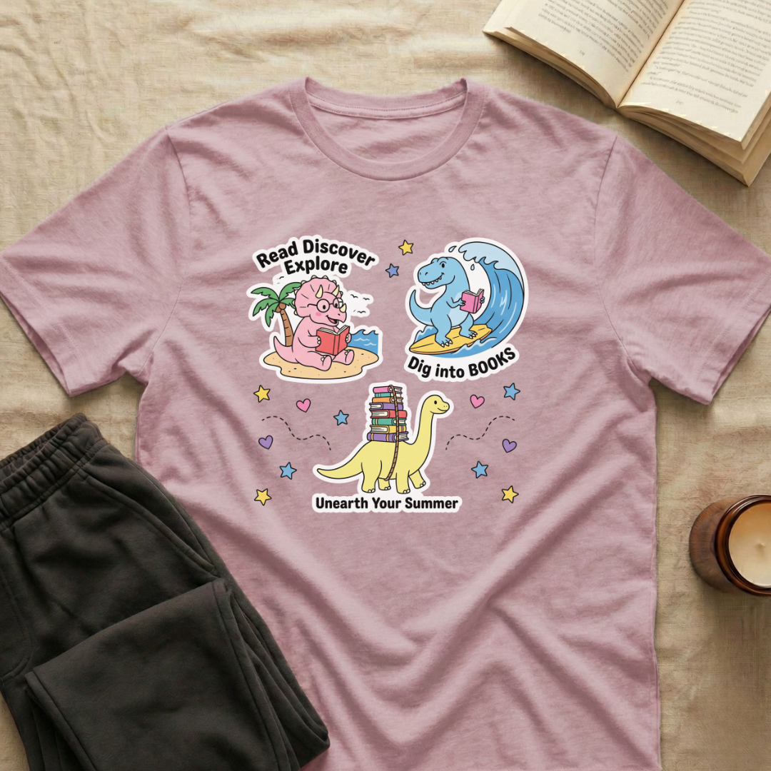Cute Dinosaurs Summer T-Shirt