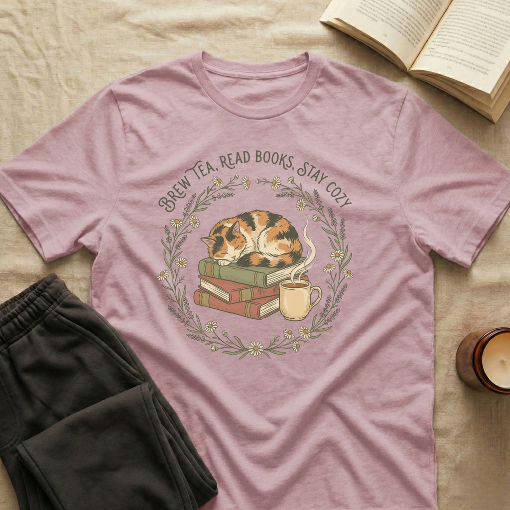 Brew Tea Read Books T-Shirt