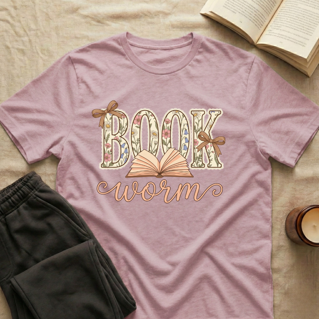 Bookworm Floral T-Shirt