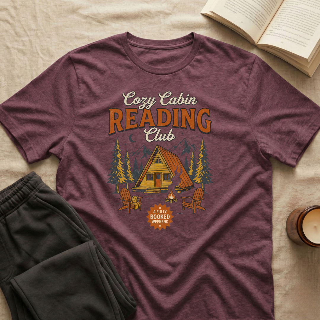 Cozy Cabin Reading Club T-Shirt