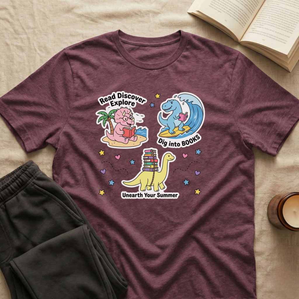 Cute Dinosaurs Summer T-Shirt