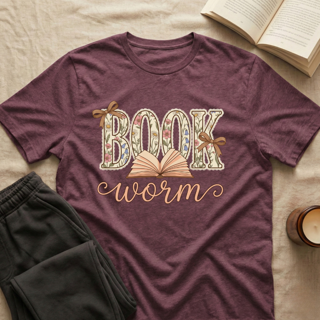 Bookworm Floral T-Shirt