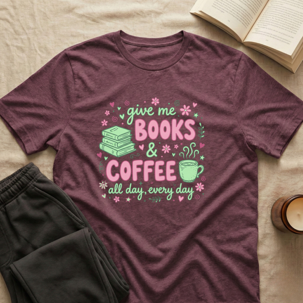 Give Me Books & Coffee T-Shirt