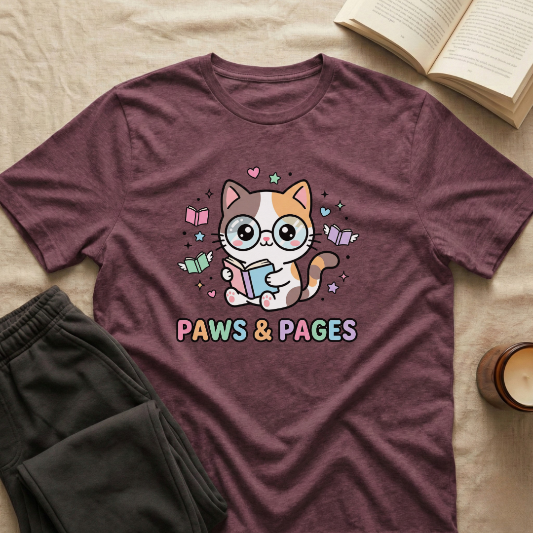Paws And Pages T-Shirt