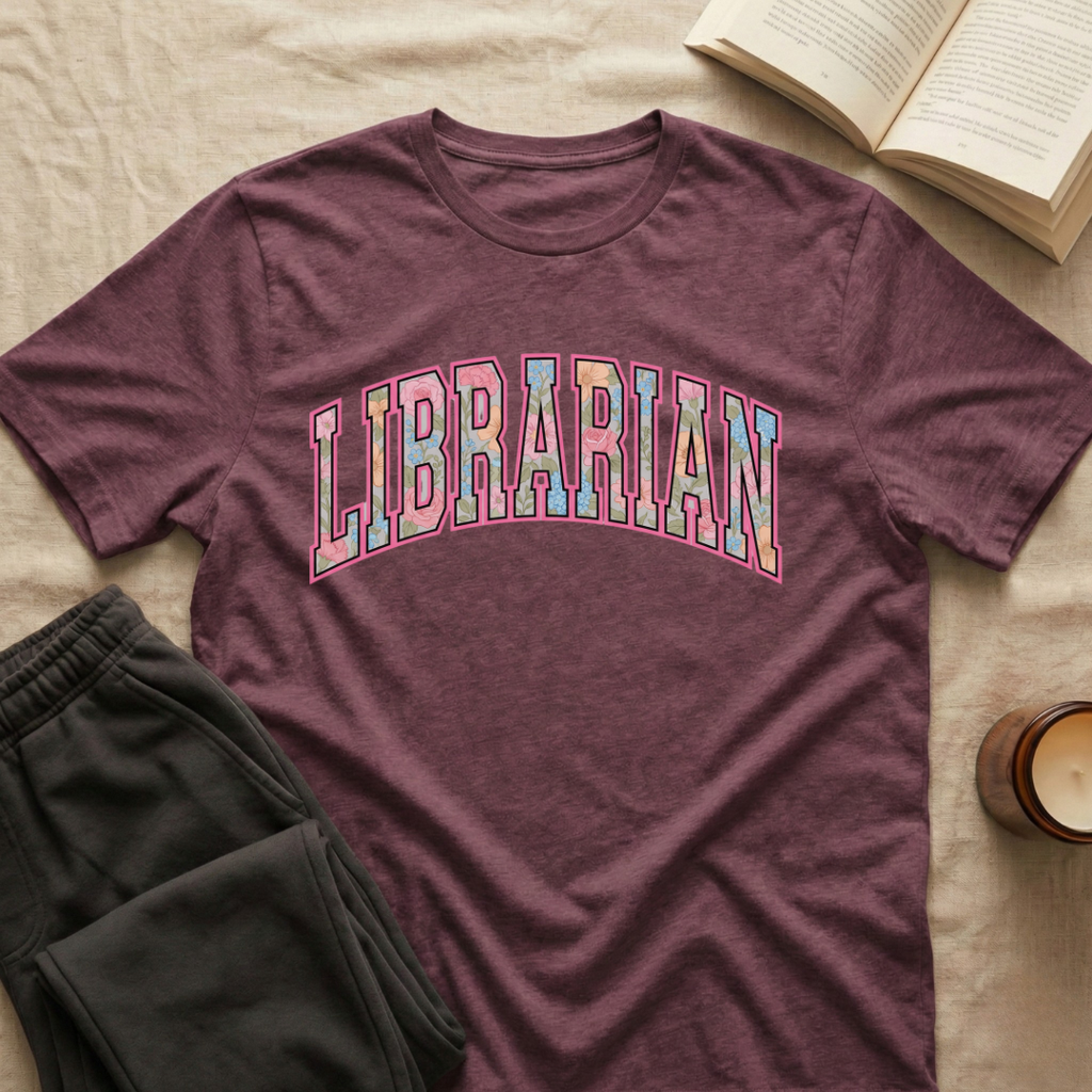 Librarian Floral T-Shirt