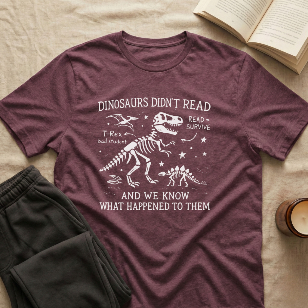 Dinosaurs Didn't Read T-Shirt