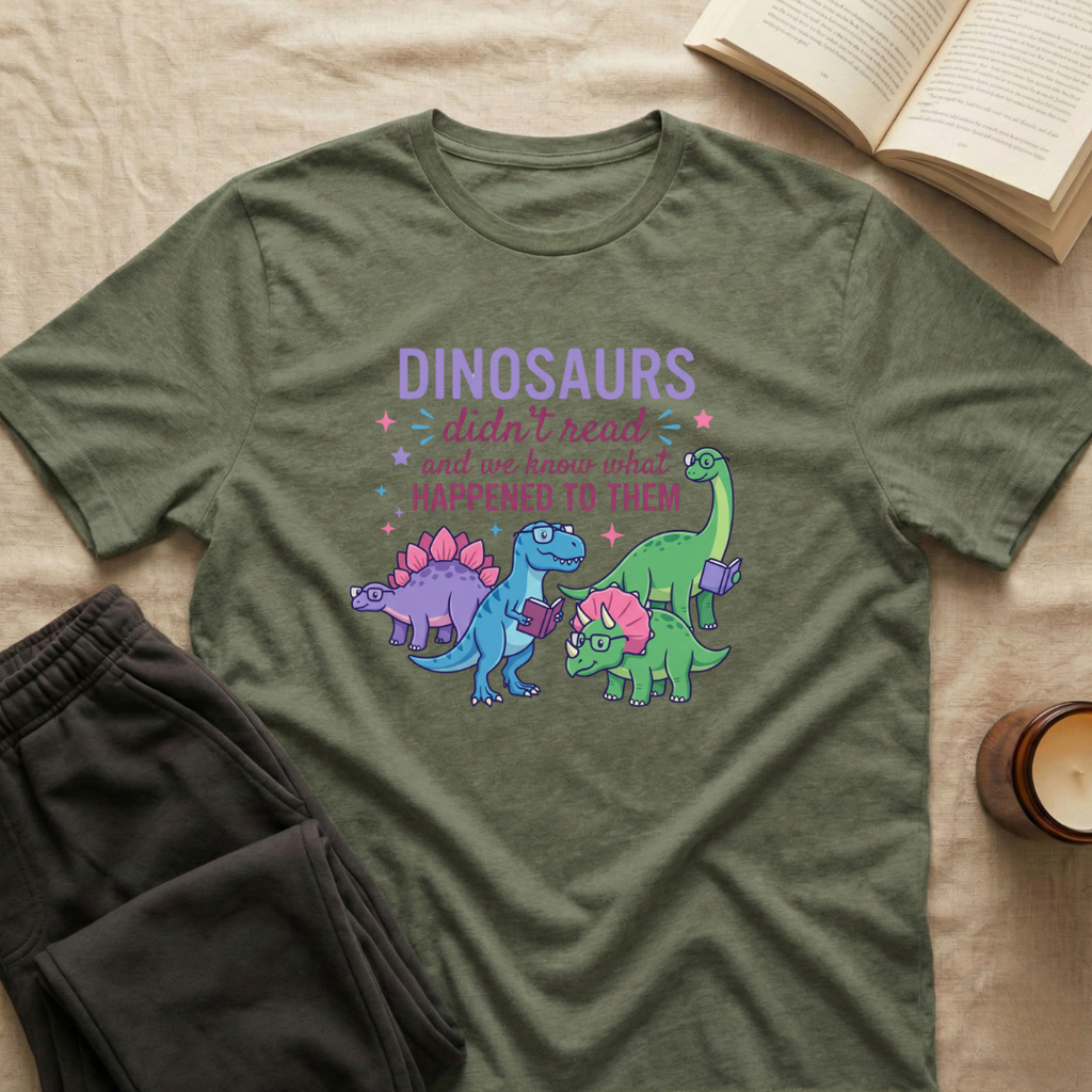 Dinosaurs Didn't Read T-Shirt