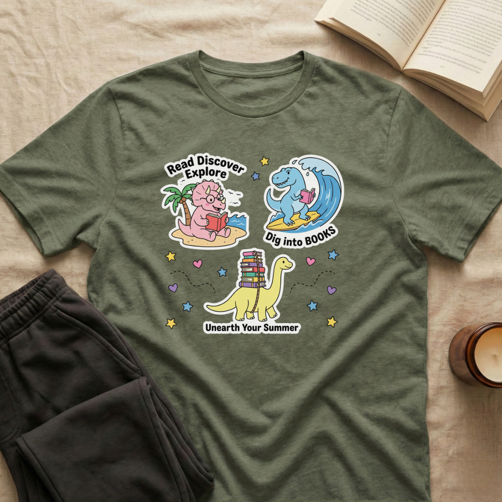 Cute Dinosaurs Summer T-Shirt