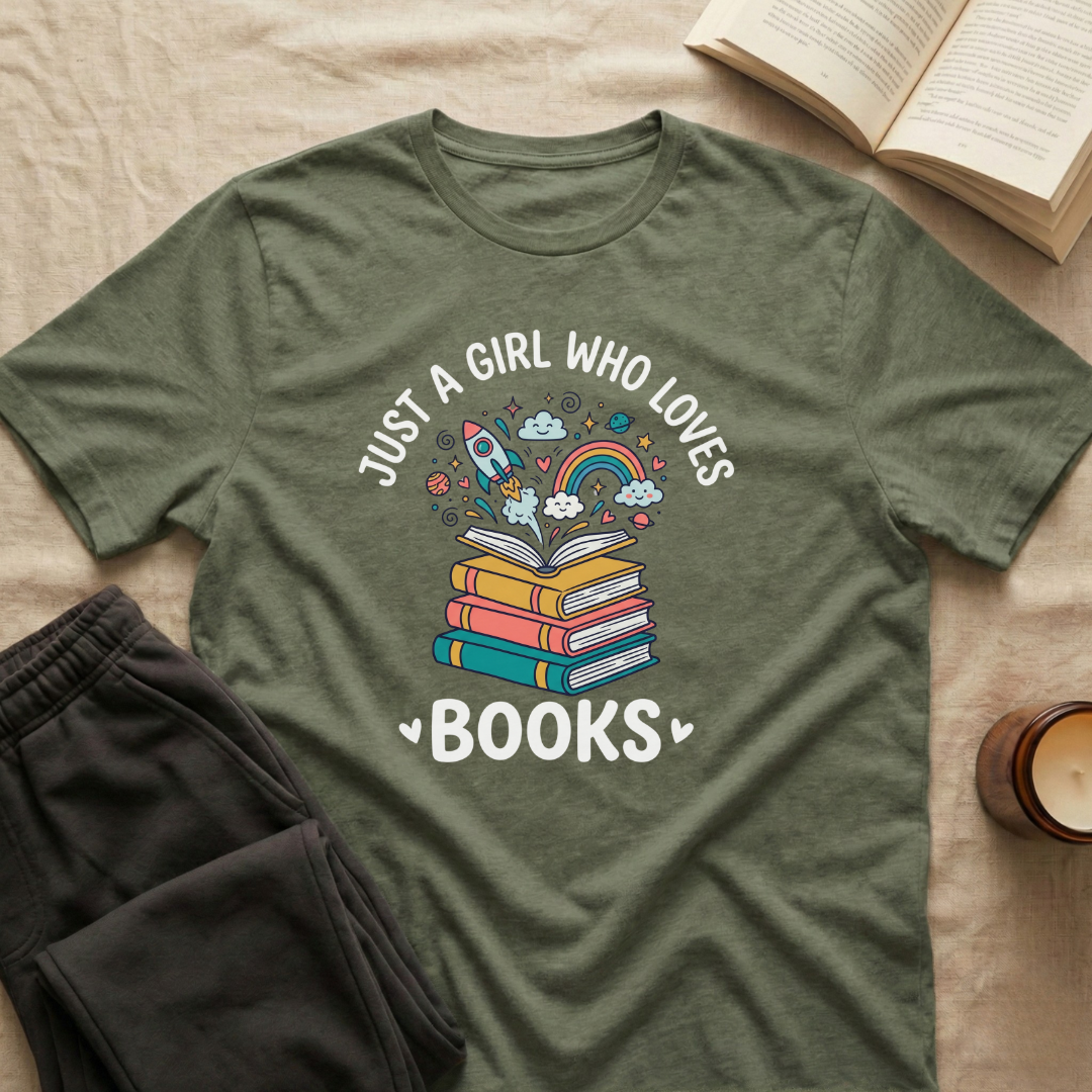 Just A Girl Who Loves Books T-Shirt