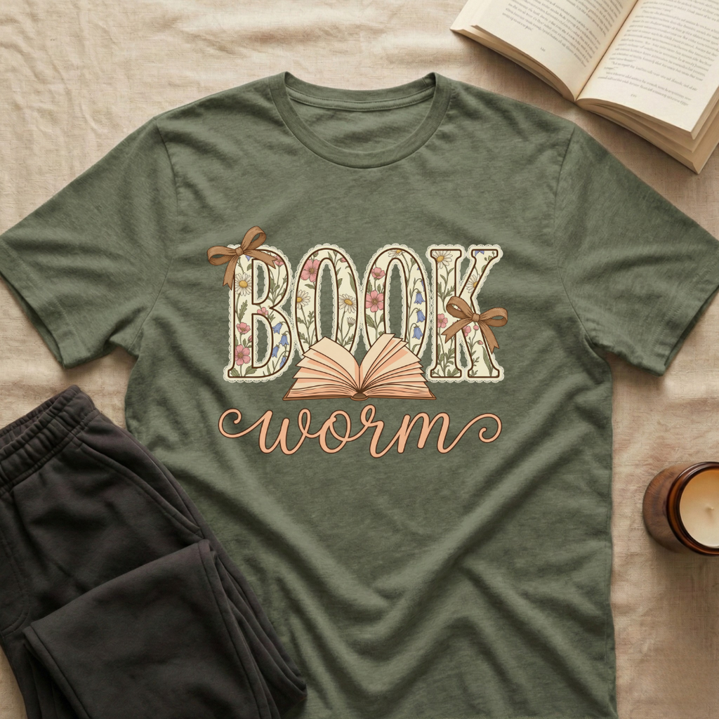 Bookworm Floral T-Shirt