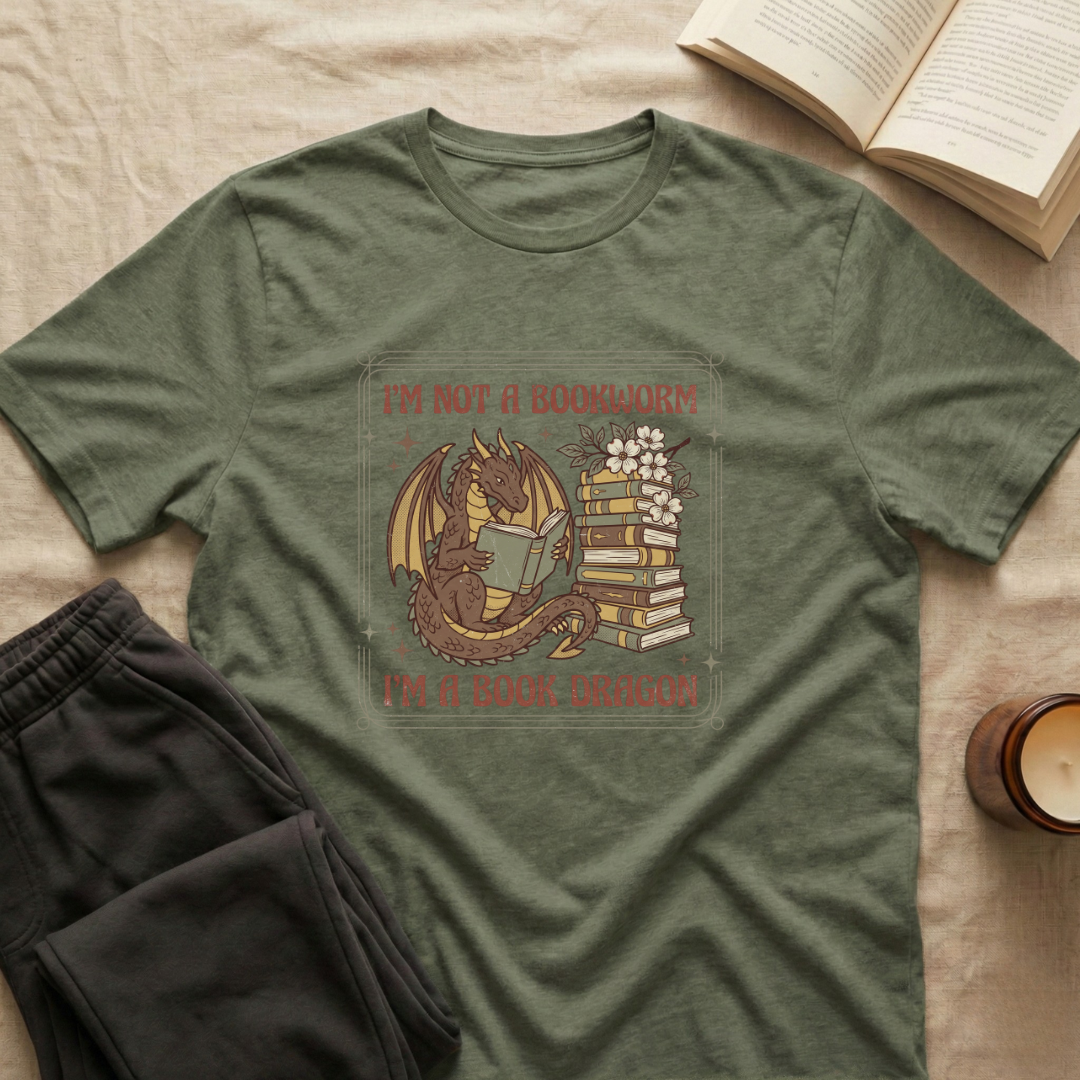 I'm Not A Bookworm Dragon T-Shirt