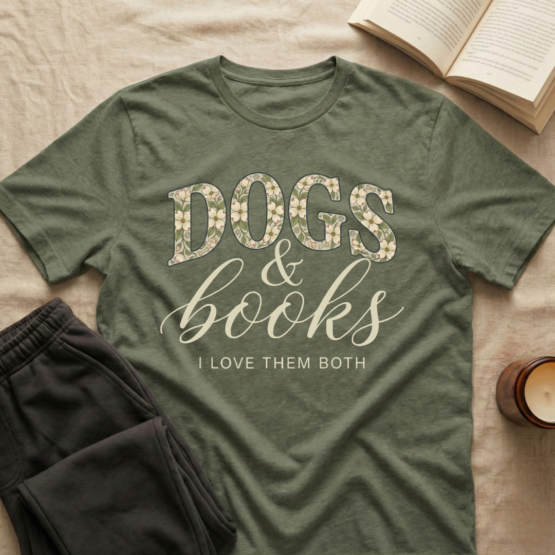 Dogs And Books T-Shirt