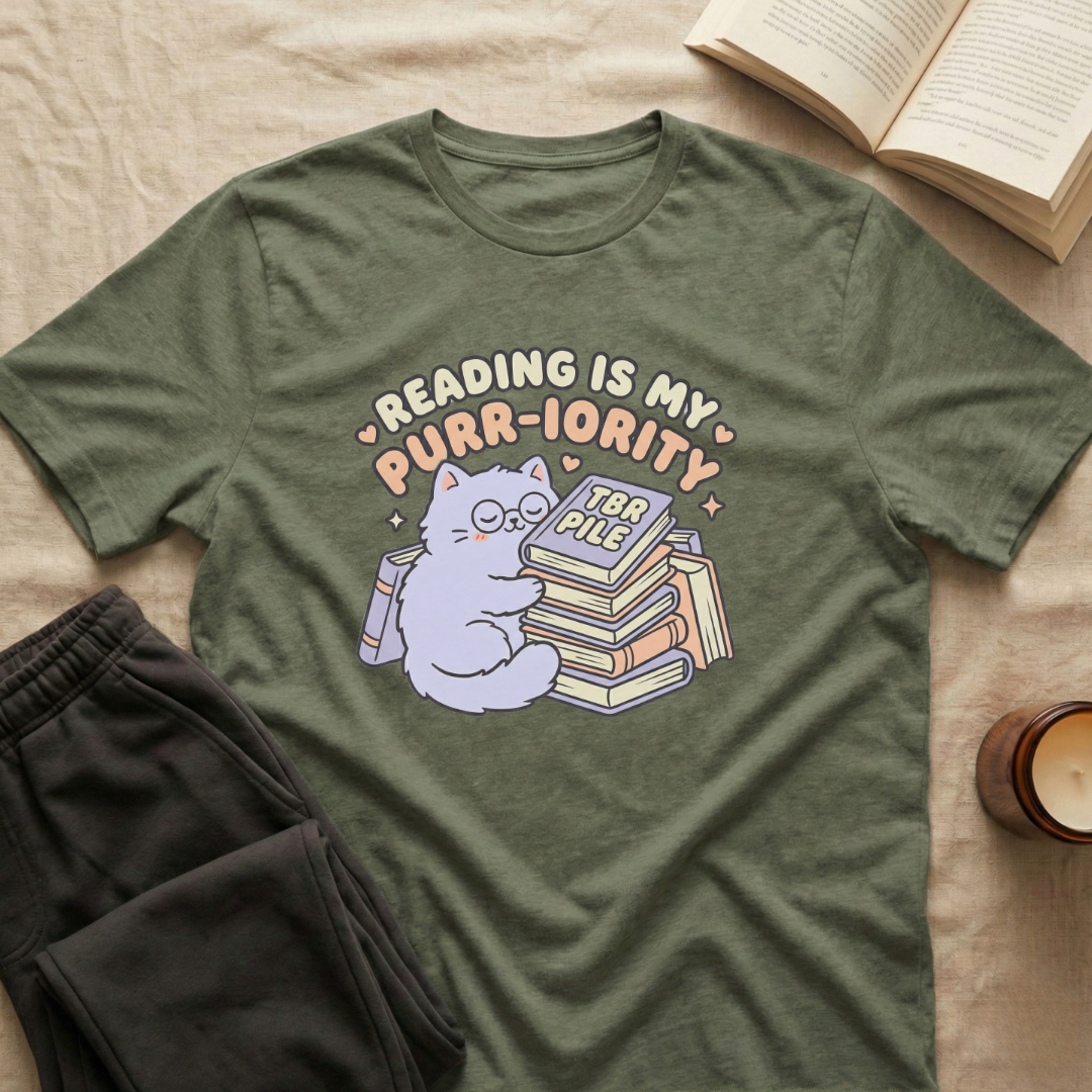 Reading Is My Purr-Iority T-Shirt