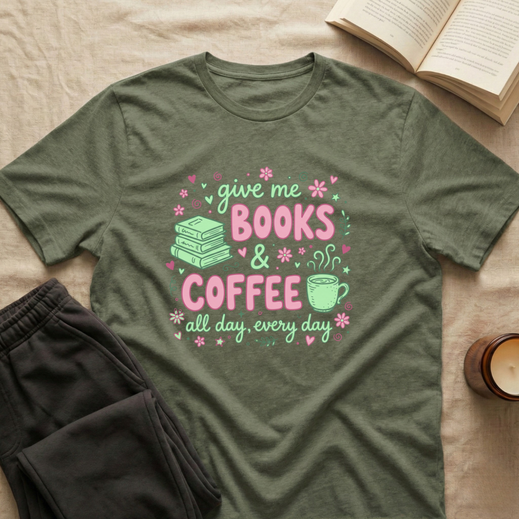 Give Me Books & Coffee T-Shirt