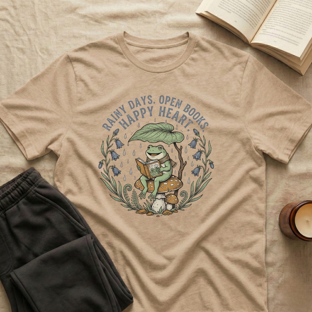 Rainy Days Open Books T-Shirt