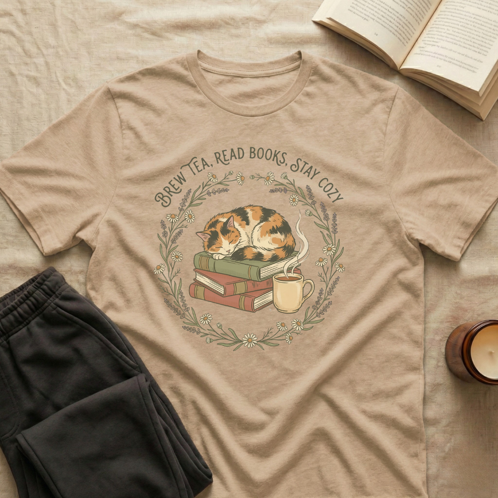 Brew Tea Read Books T-Shirt