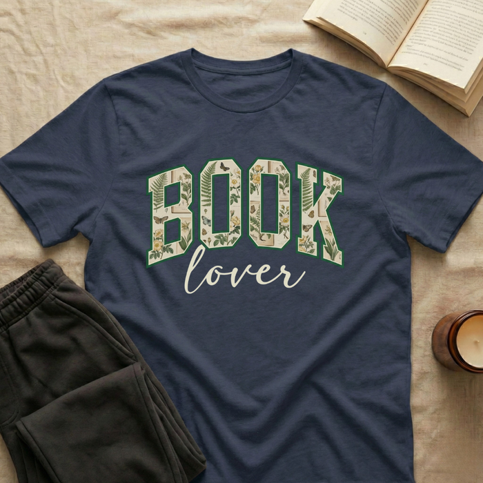 Book Lover T-Shirt in Navy