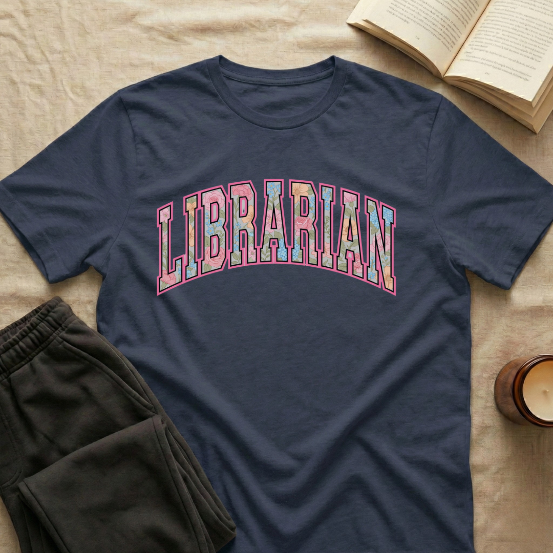 Librarian Floral T-Shirt