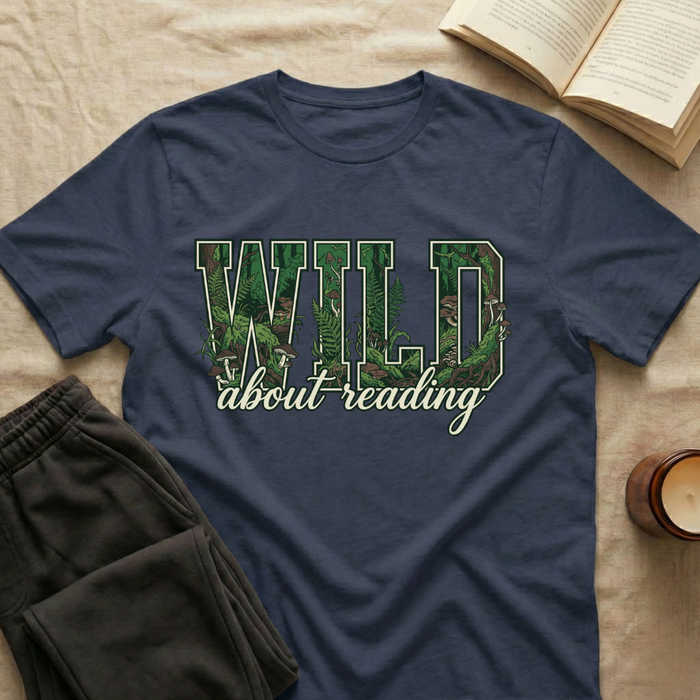 Wild About Reading T-Shirt in Navy