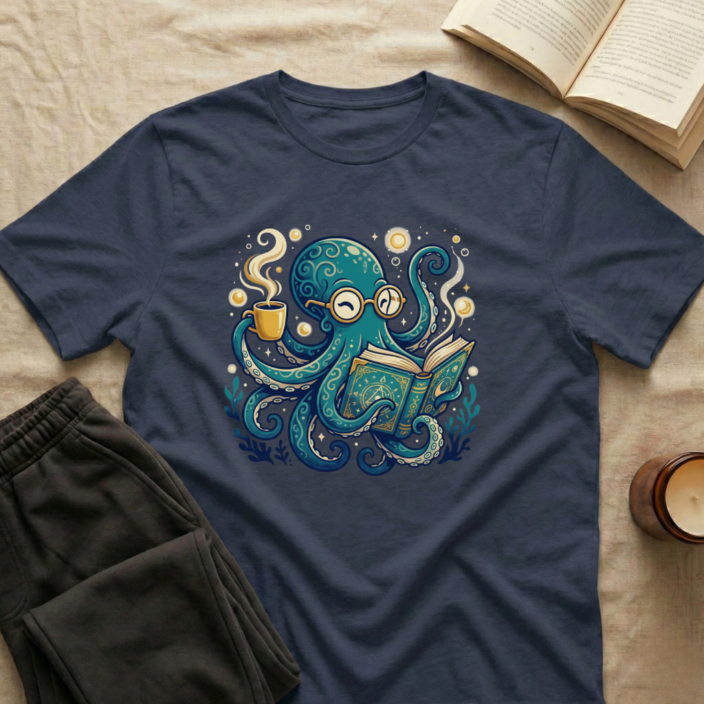 Octopus Reading T-Shirt