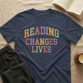 Reading Changes Lives T-Shirt in Navy