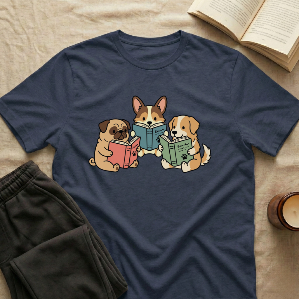 Dogs Reading T-Shirt