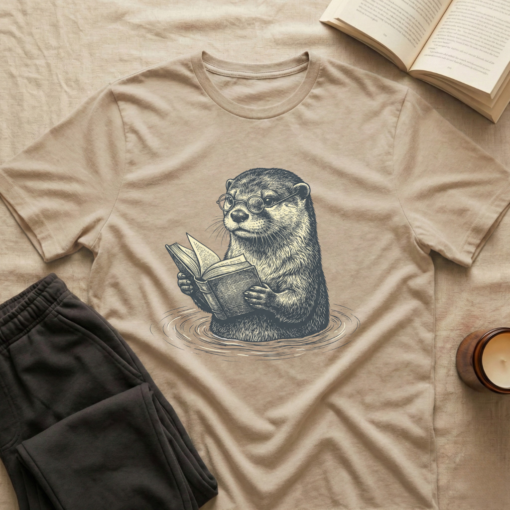Otter Reading T-Shirt