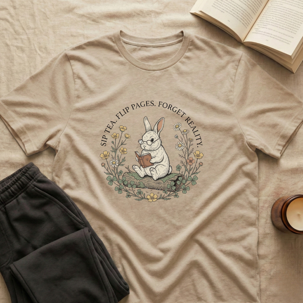 Sip Tea Flip Pages T-Shirt
