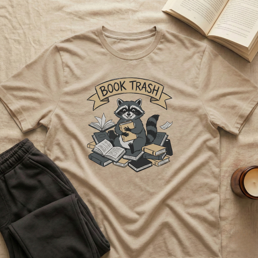 Book Trash Raccoon T-Shirt