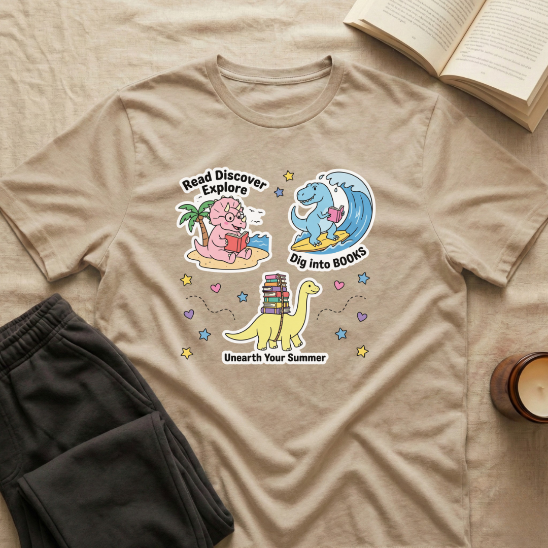 Cute Dinosaurs Summer T-Shirt