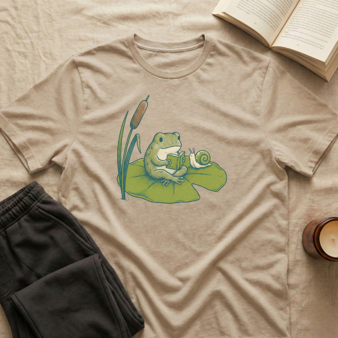Frog Reading T-Shirt