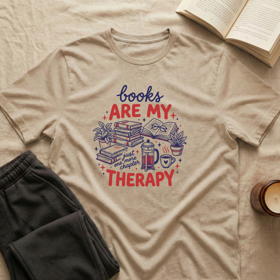 Books Are My Therapy T-Shirt