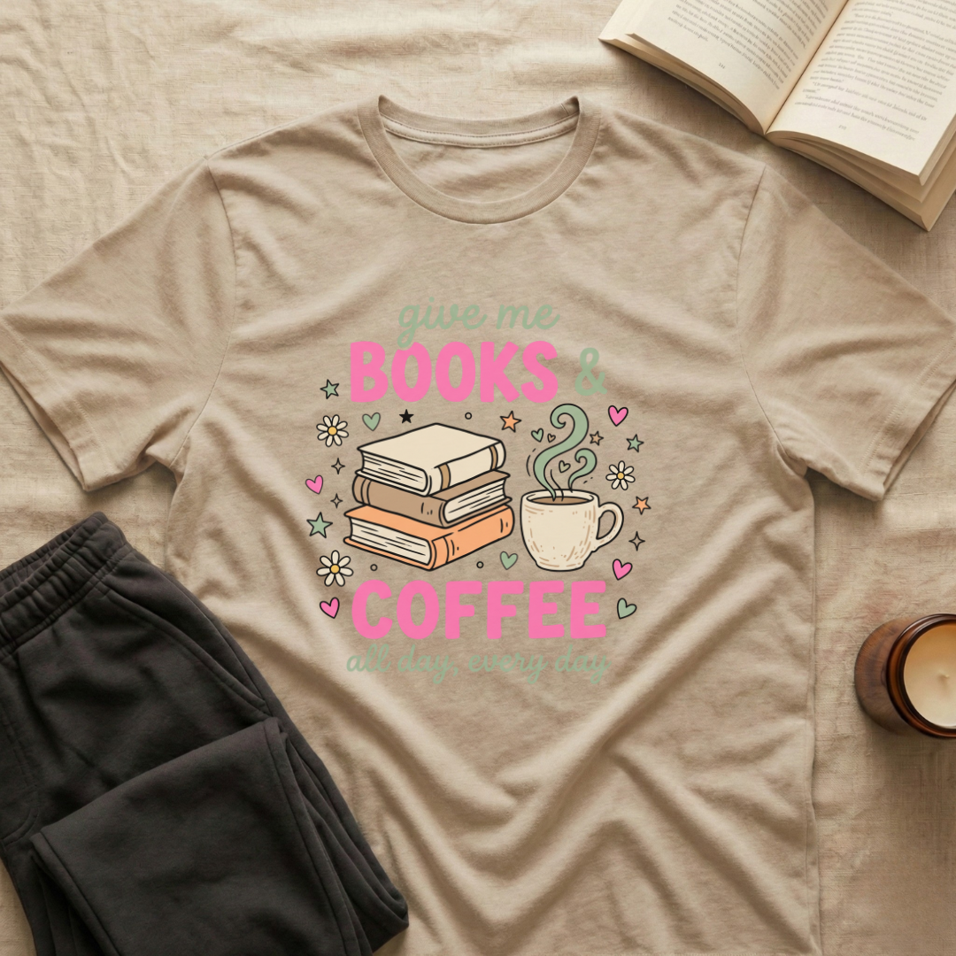 Give Me Books & Coffee T-Shirt