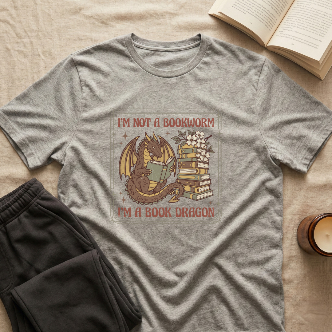 I'm Not A Bookworm Dragon T-Shirt