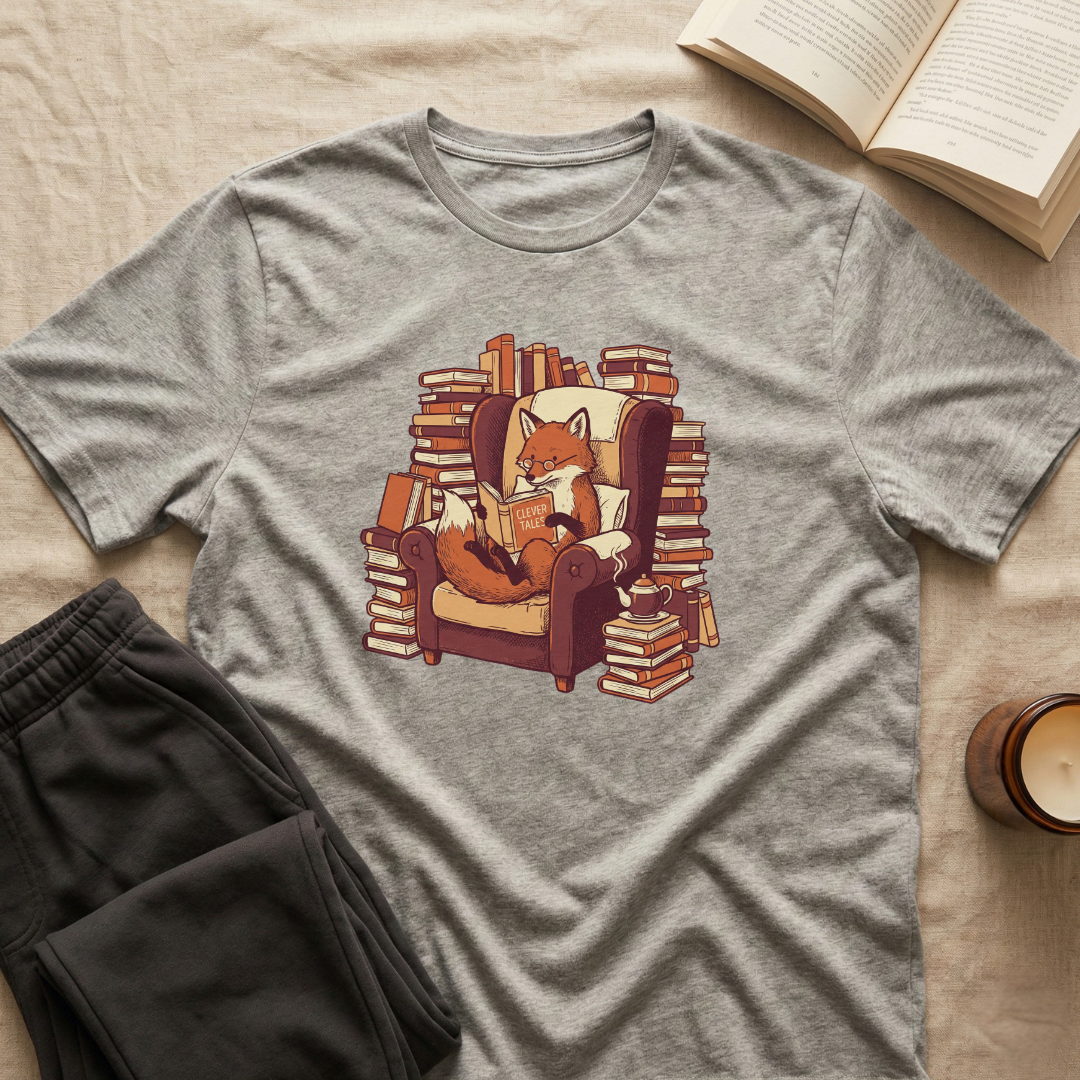 Fox Reading T-Shirt