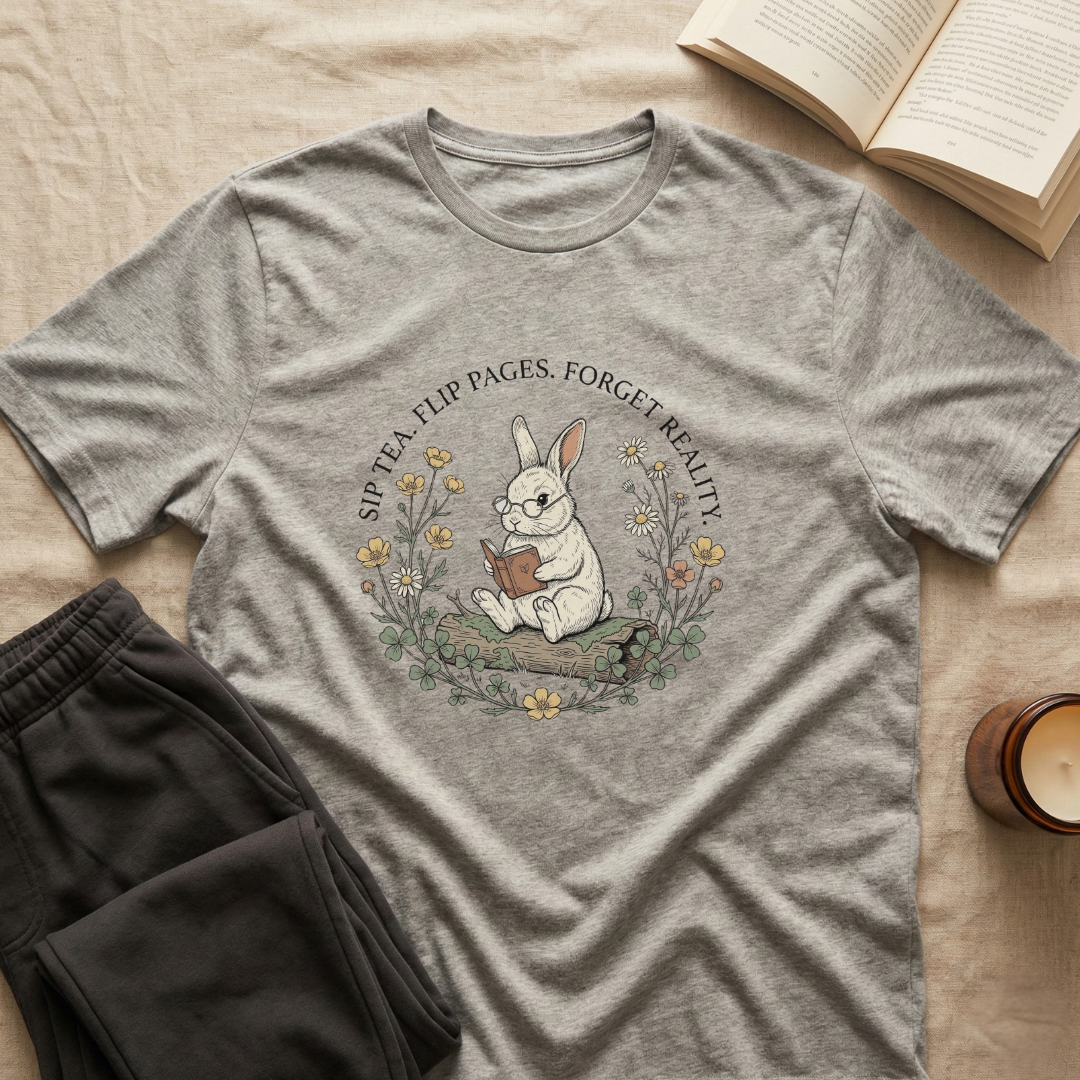 Sip Tea Flip Pages T-Shirt