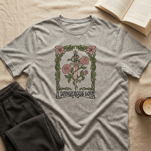 A Dangerous Love T-Shirt in Sport Grey
