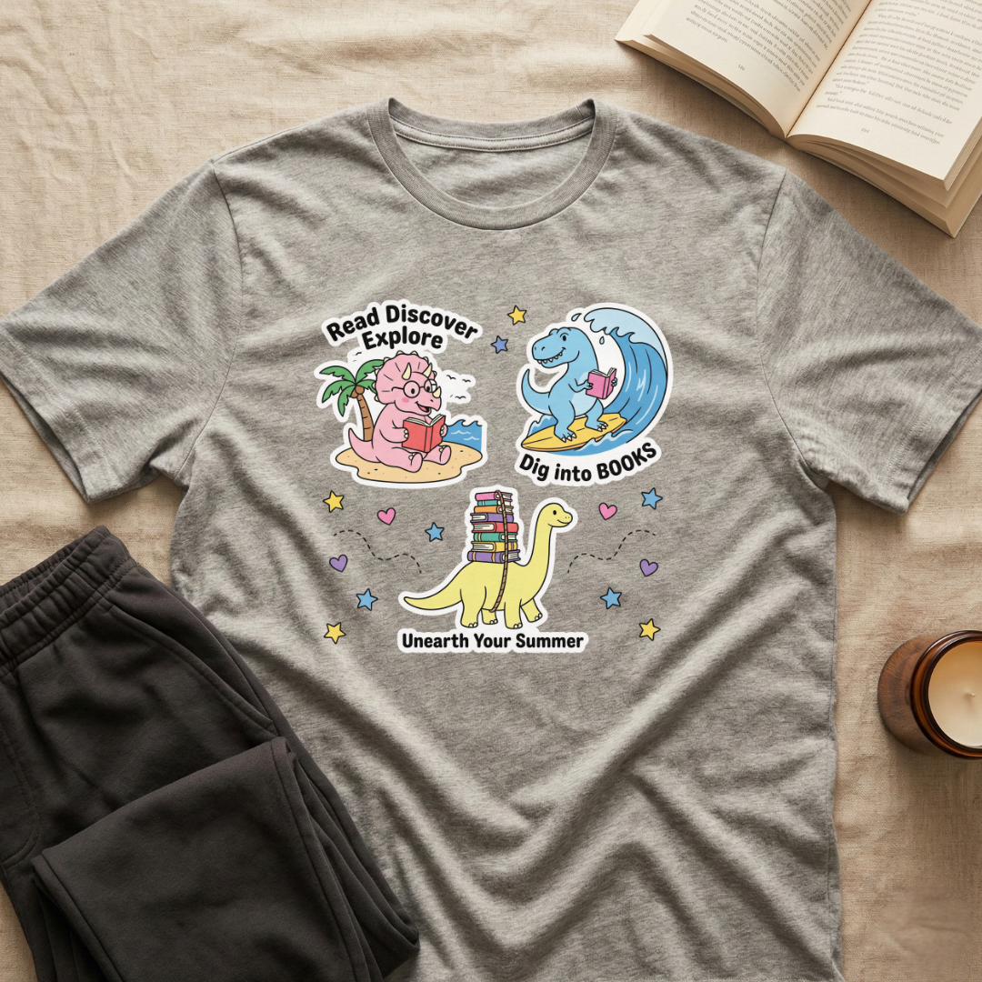 Cute Dinosaurs Summer T-Shirt