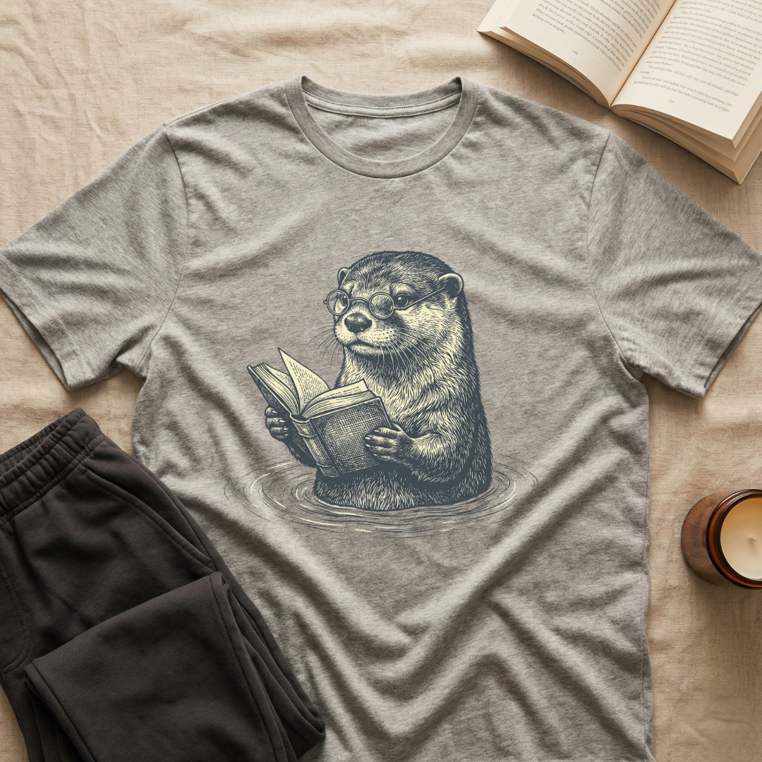 Otter Reading T-Shirt