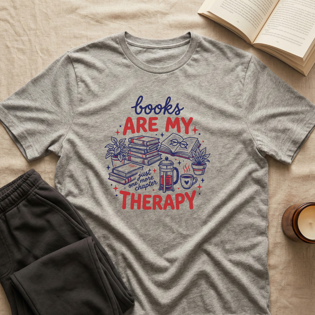 Books Are My Therapy T-Shirt