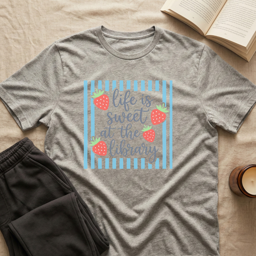 Life Is Sweet At The Library T-Shirt