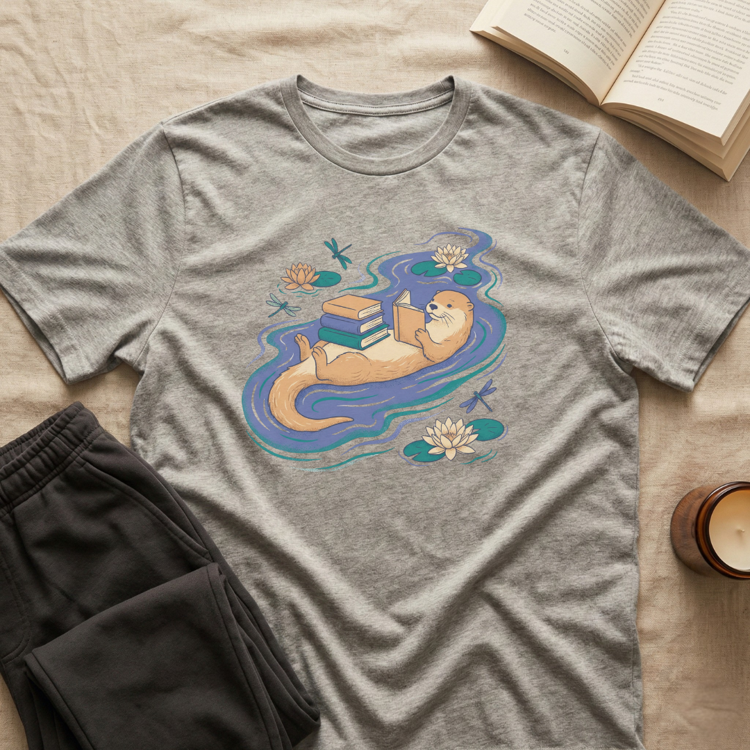 Otter Reading T-Shirt