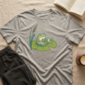 Frog Reading T-Shirt in Sport Grey
